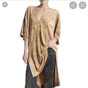 Free People Lux Velvet Shirt Dress